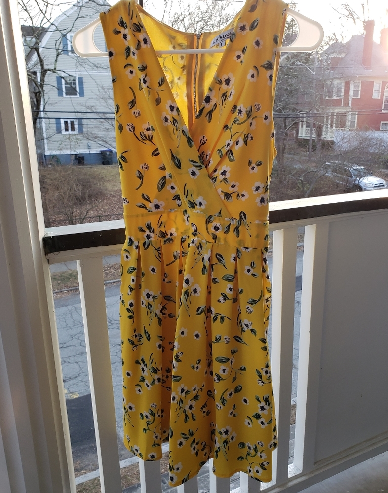 Gorgeous Yellow Printed Dress